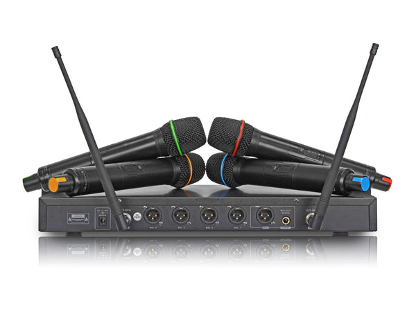 Quad UHF Wireless Microphone System Technical Pro